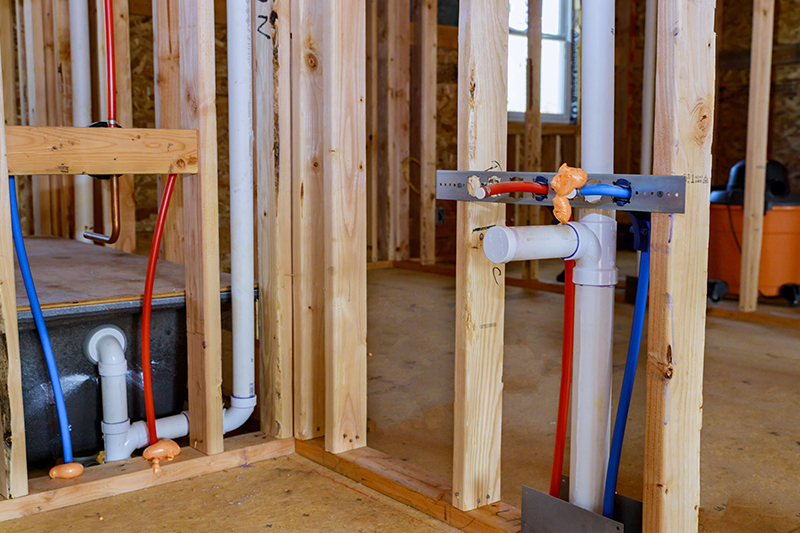 Image of Rough-In Plumbing in a New Construction